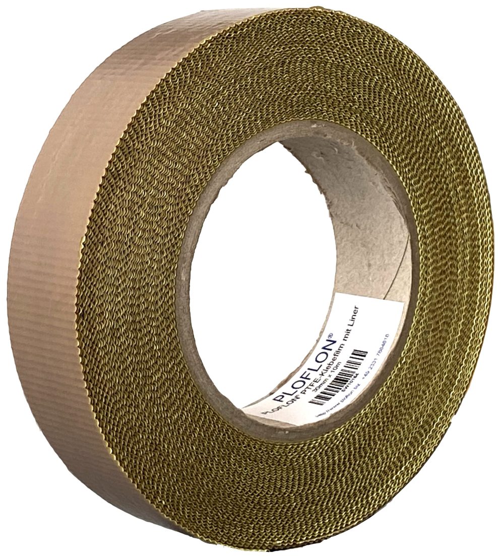 PLOFLON® PTFE Klebefilm (0,08mm) mit Liner - 10m Rolle